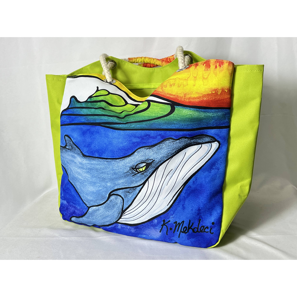 Baby Keiki Whale Beach Tote – $24 per tote | Kristina Mekdeci Art