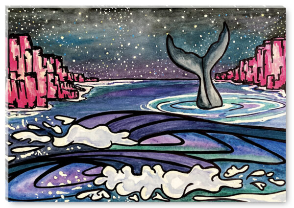 Night Whale Pink Acrylic